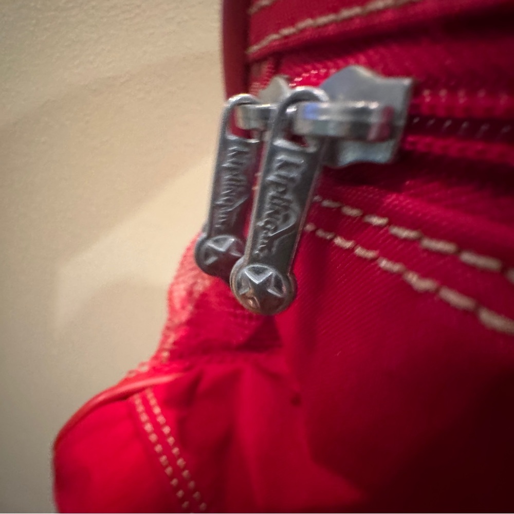 KIPLING DUFFLE TRAVEL BAG red. Vintage - Picture 7 of 13